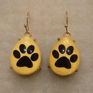 Paw Print Dangle Earrings